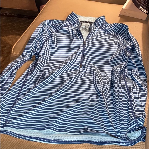 Patagonia Tops - Patagonia Blue Striped Quarter-Zip
